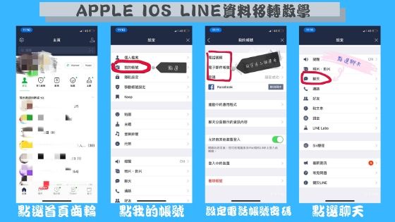 IOS & Android LINE資料備份 移轉教學