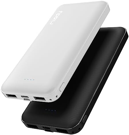 Miady 2-Pack 10000mAh Dual USB Portable Charger, USB-C Fast Charging Power Bank, Backup Charger for iPhone 15/14/13, Galaxy S23/22, Pixel and etc 17