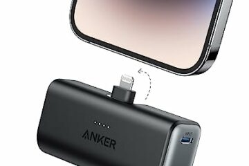 Anker Nano Power Bank with Built-in Lightning Connector, Portable Charger 5,000mAh MFi Certified 12W, Compatible with iPhone 14/14 Pro / 14 Plus / 14 Pro Max, iPhone 13 and 12 Series (Black)